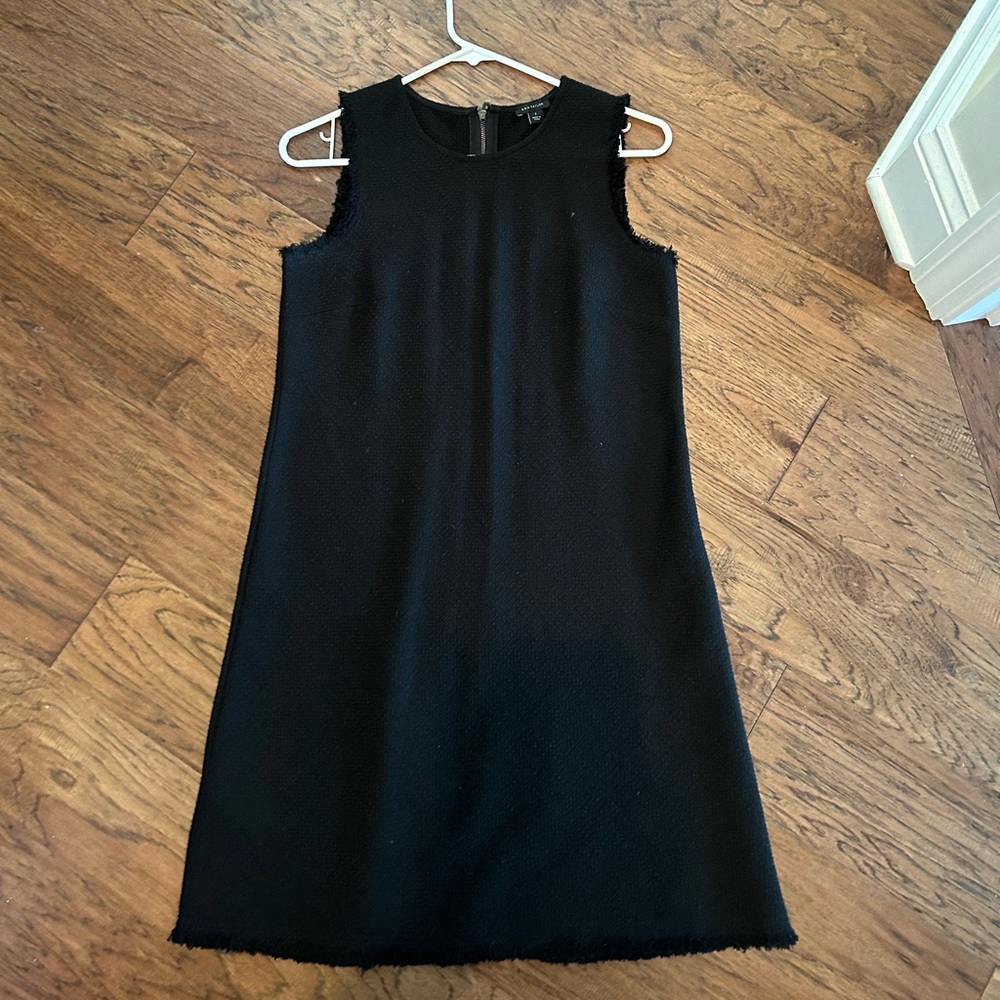Ann Taylor.  Tweed-like material.  Black. Size 2